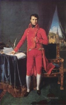  Auguste Obras - Bonaparte como primer cónsul neoclásico Jean Auguste Dominique Ingres